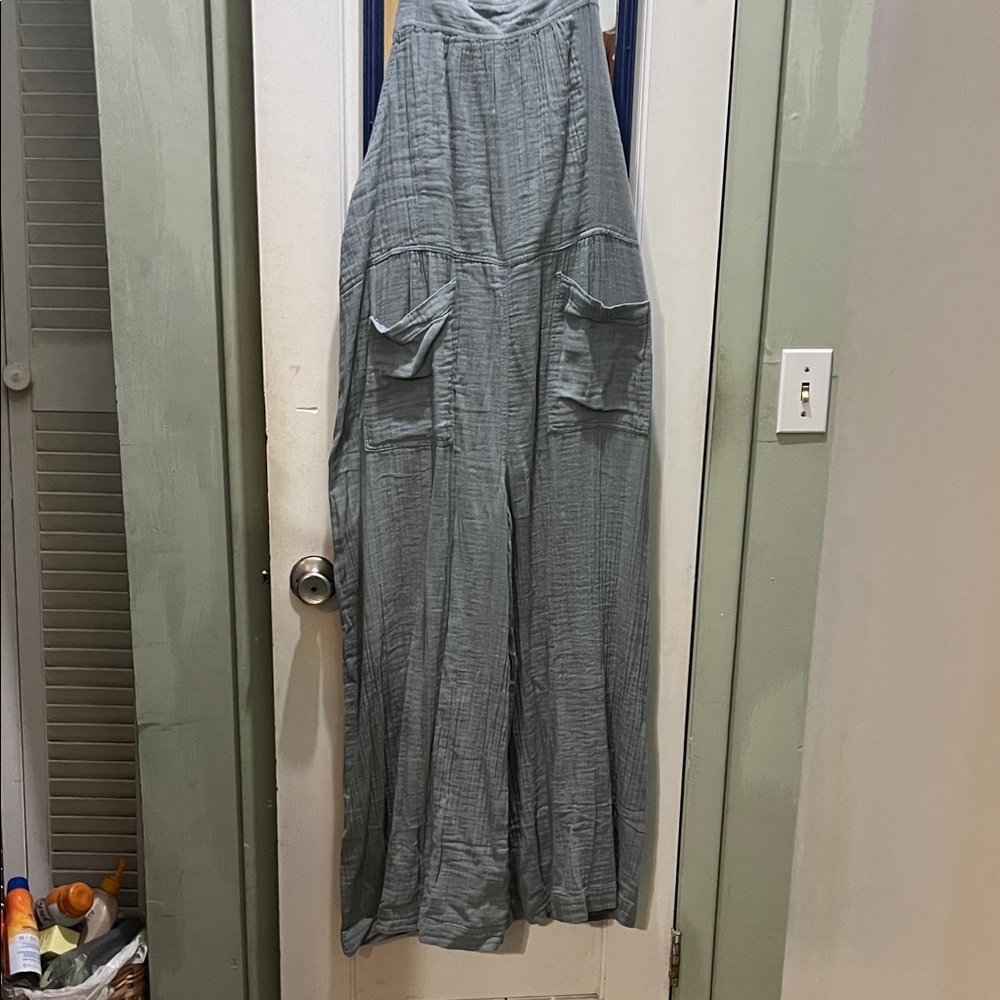NATURAL LIFE Slate Wide-Leg Jumpsuit